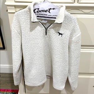 PINK Sherpa White Jacket🤍🤍